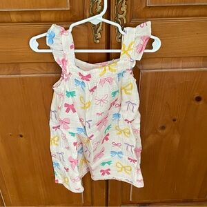 NWT Angel Dear/Tullabee Cotton Muslin Bow Print Dress